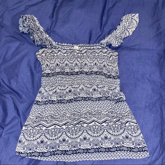 No Boundaries Tops - No Boundaries Blue Off The Shoulder Blouse 2XL